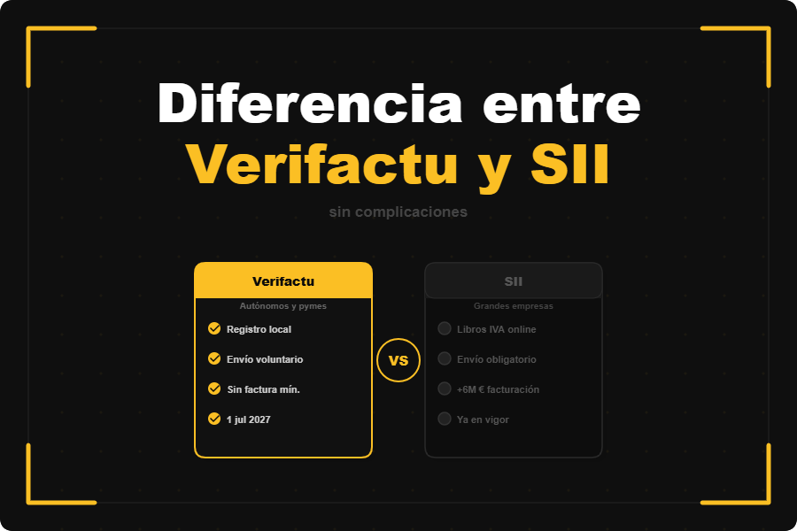 Diferencia entre Verifactu y SII (sin complicaciones)