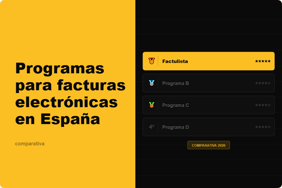 Programas para hacer facturas electrónicas en España (comparativa)